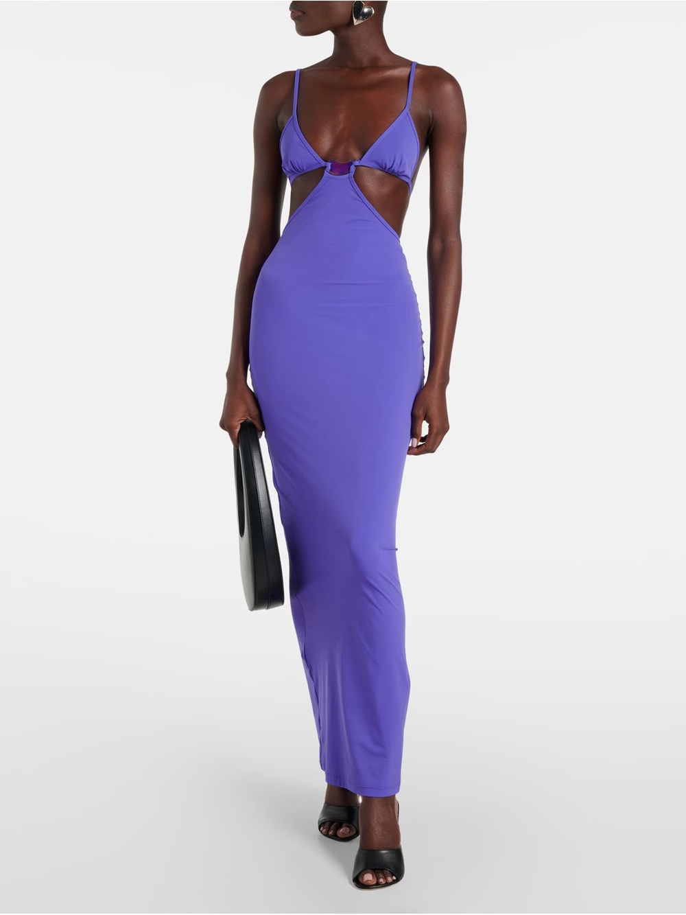 Christopher Esber Cut-Out Spaghetti Strap Maxi Dress in Grape - Picture 2 of 8